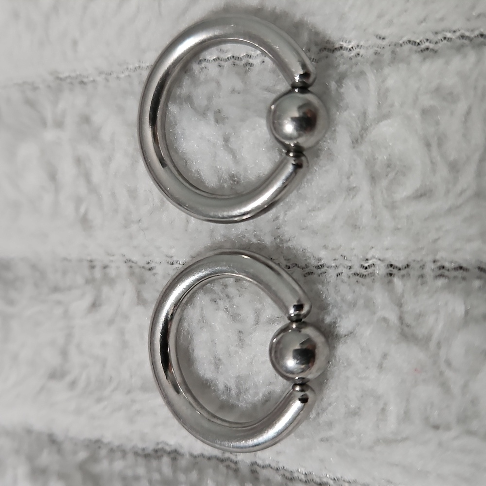 10g Captive Bead Rings Body Jewelry PAIR